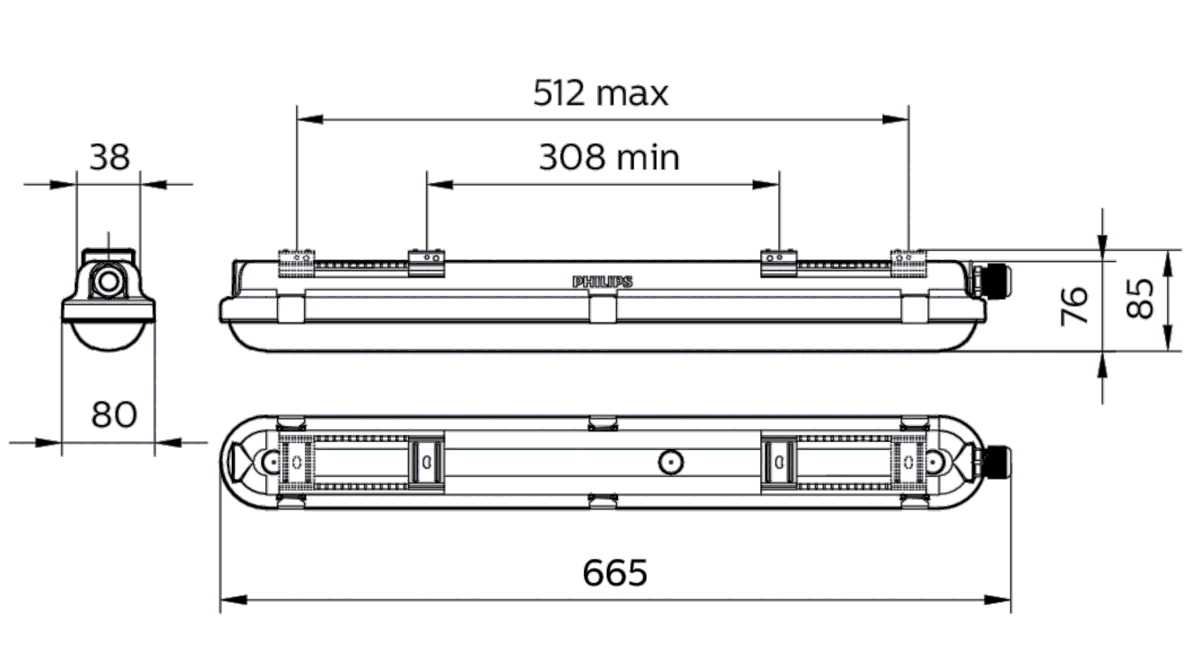 LED-Feuchtraumleuchte WT120C G2 #96244900