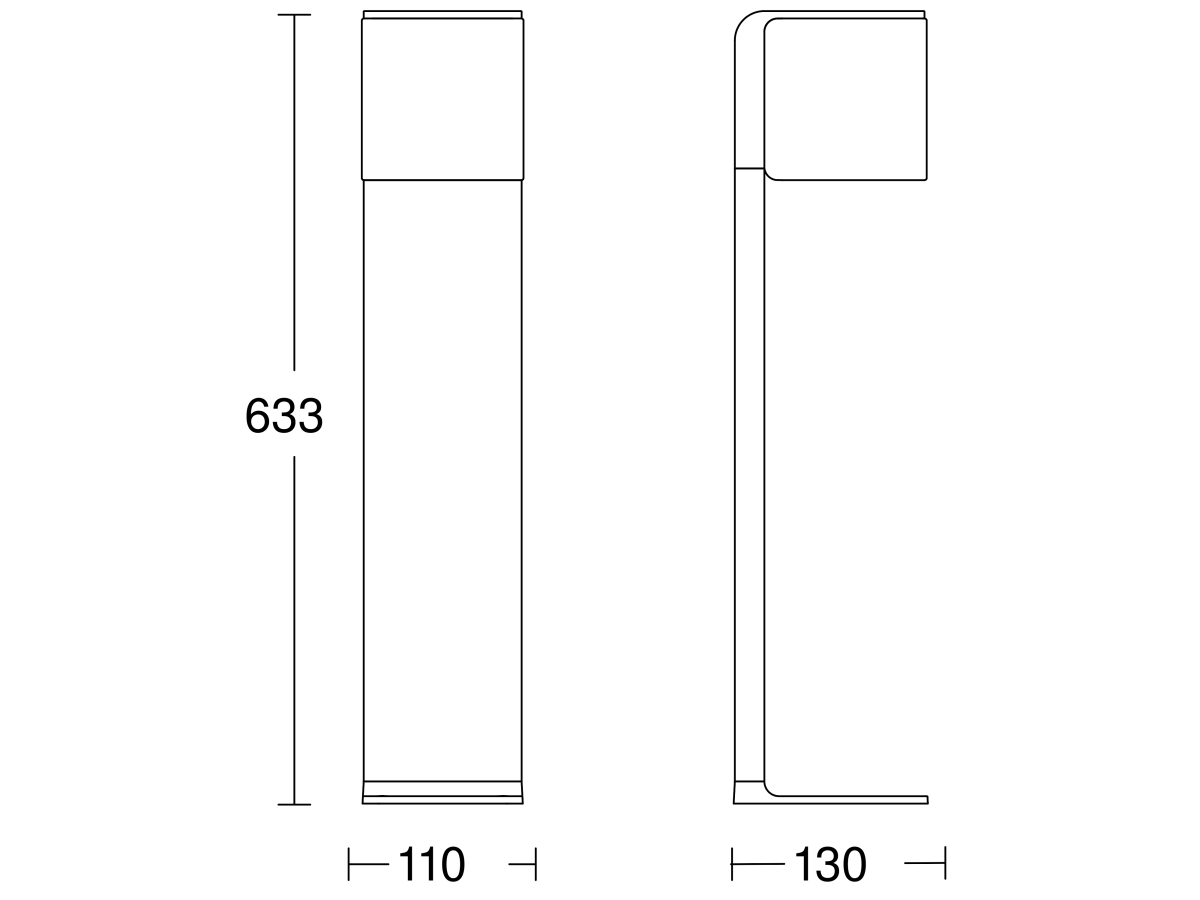 Außenleuchte ohne Sensor GL 80 C ANT 3000K