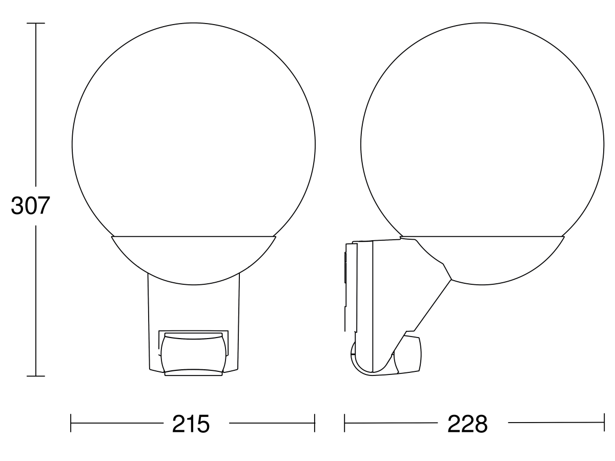 Sensor-Außenleuchte L 585 S anthrazit