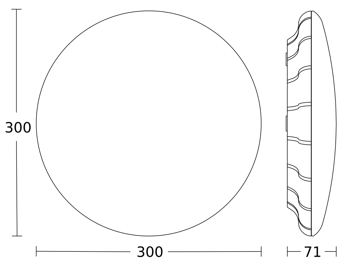 Sensor-LED-Innenleuchte RS PRO S20 SC IP65nw