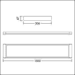 LED-Anbauleuchte ROXY1500D5500840FLEX