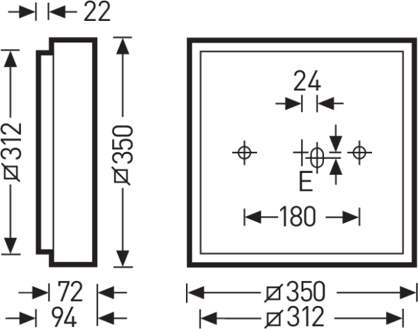 LED-Anbauleuchte Deca WD2 G2 #6391940