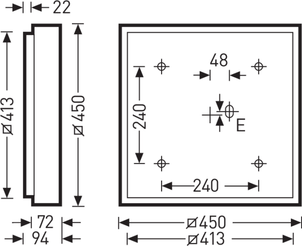 LED-Anbauleuchte Deca WD3 G2 #6392340