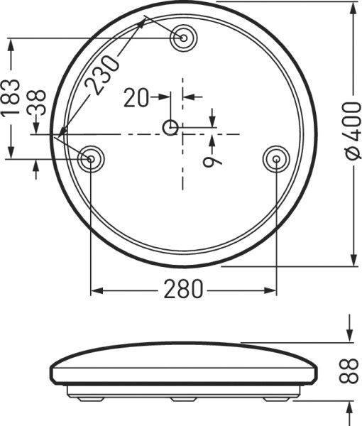 LED-Wand-/Deckenleuchte 2340 WD2 #7376440