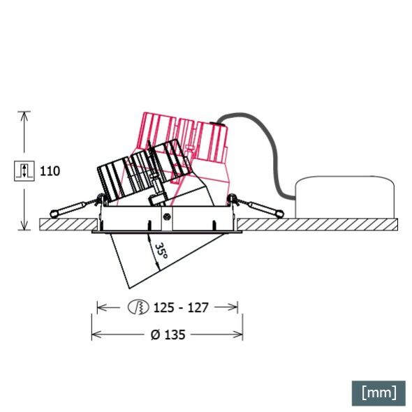 LED-Einbaustrahler CSA-R 502.930.SP ws