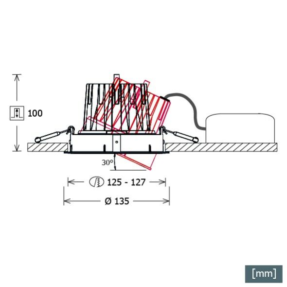 LED-Einbaustrahler CSA-R602.940FLDALIws