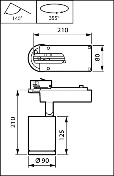 LED-Stromschienenstrahler ST770T 27S #97707800