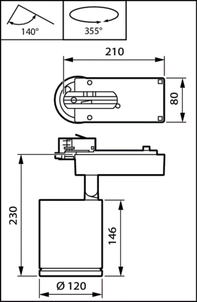 LED-Stromschienenstrahler ST780T 60S #97759700