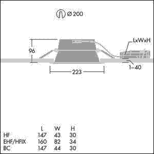 LED-Deckeneinbauleuchte CHAL32002000830EH.SB