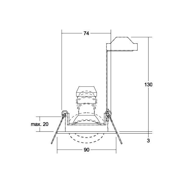 Einbaustrahler GU10 36453070