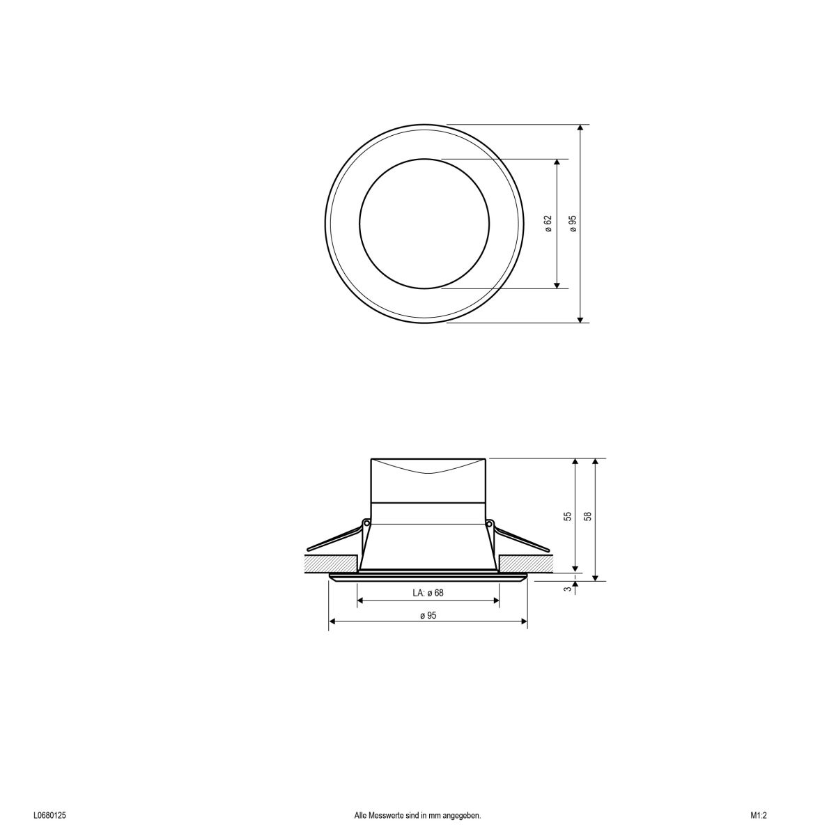 LED-Deckeneinbauleuchte L0680125