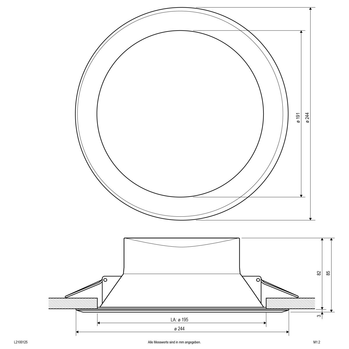 LED-Deckeneinbauleuchte L2100125