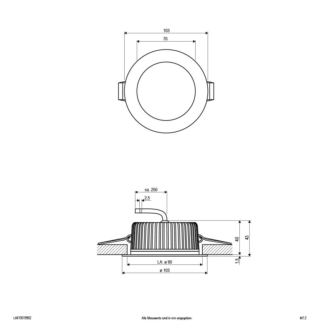 LED Deckeneinbauleuchte L4415019902