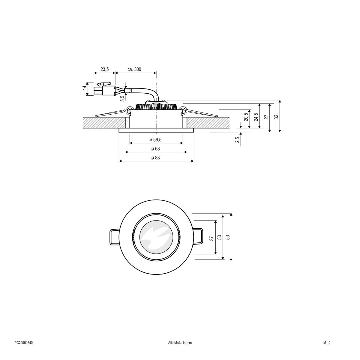 LED-Deckenleuchte PC20061640