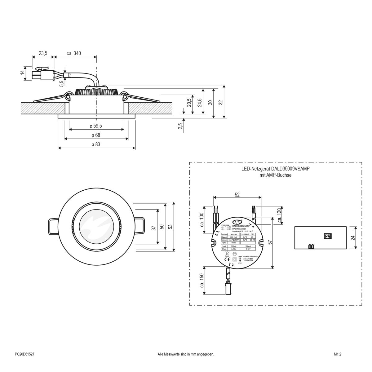 LED-Deckenleuchte PC20D61527