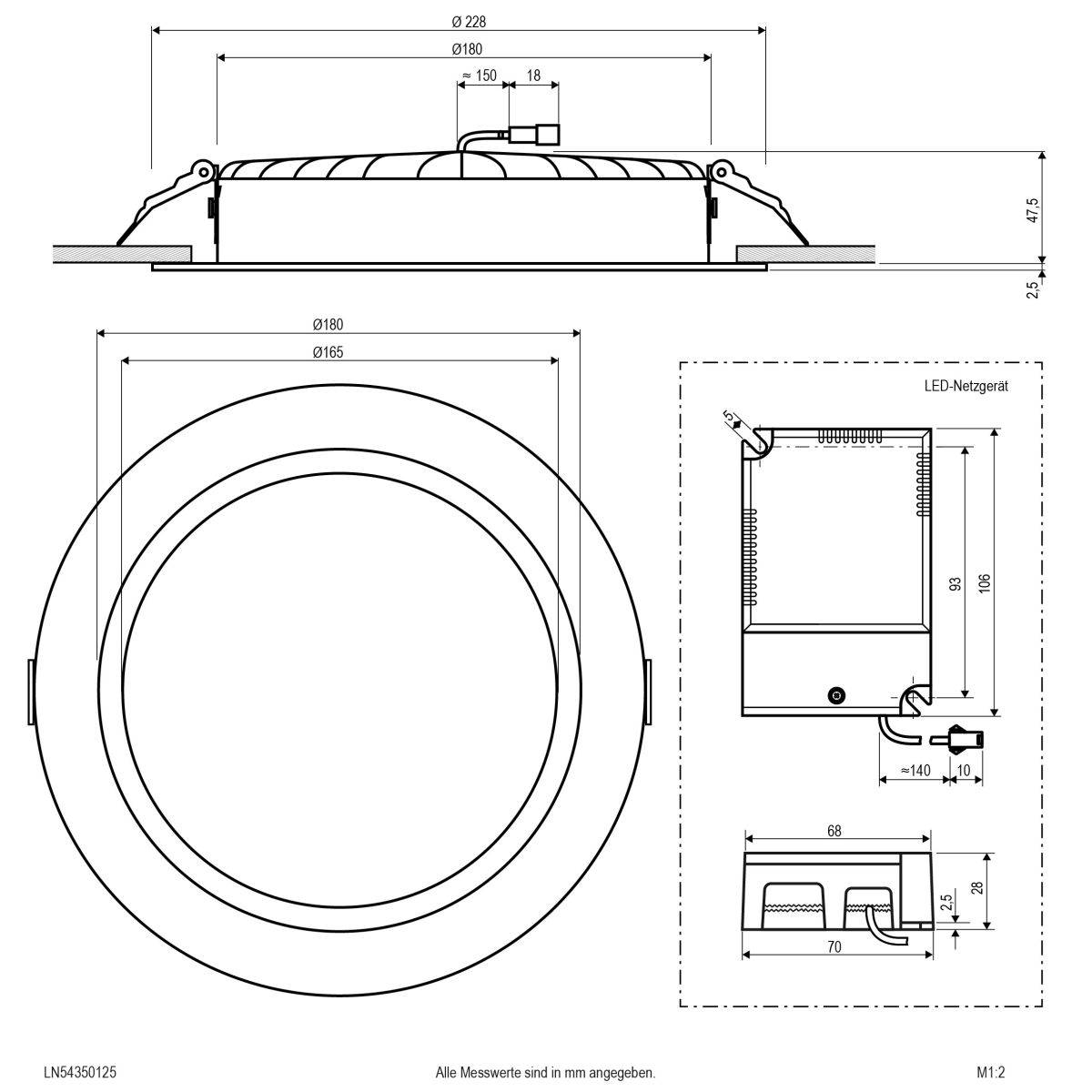 LED-Downlight IP54 LN54350125