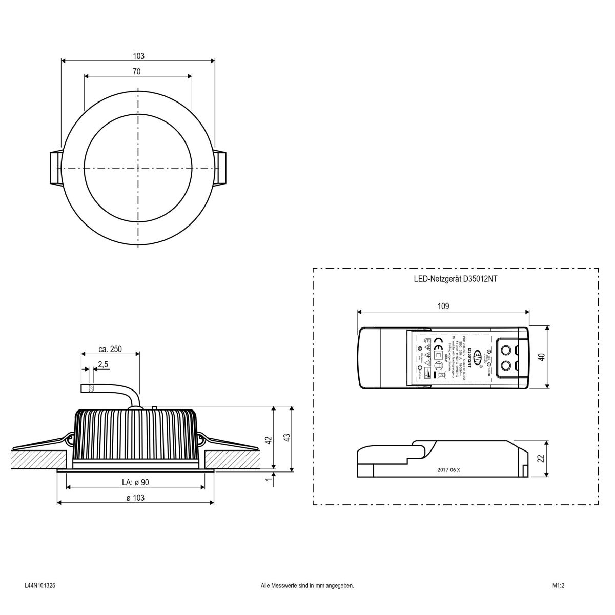 LED-Downlight L44N101325