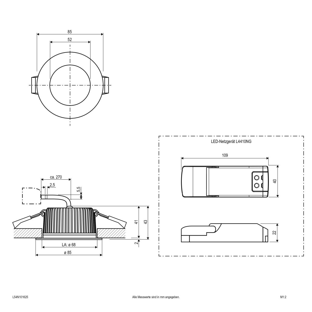 LED-Downlight L54N101625