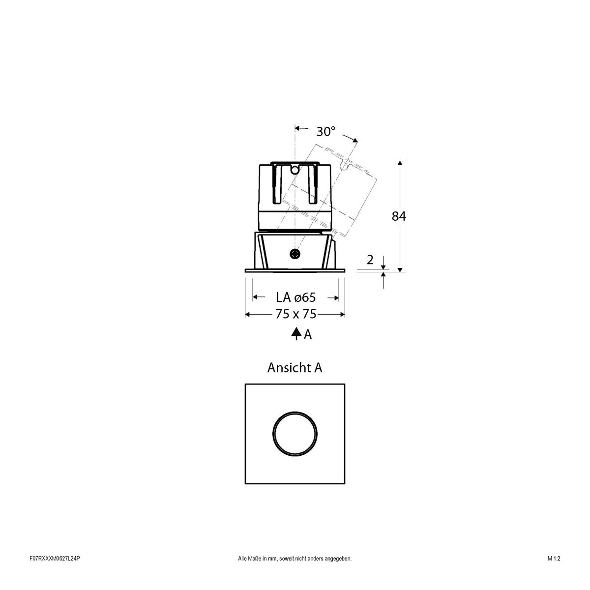 LED-Einbauleuchte modular F07RXXXM0627L24P