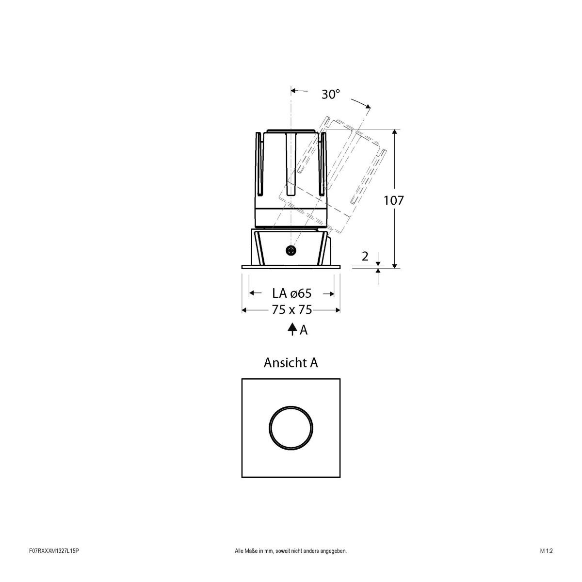 LED-Einbauleuchte modular F07RXXXM1327L15P