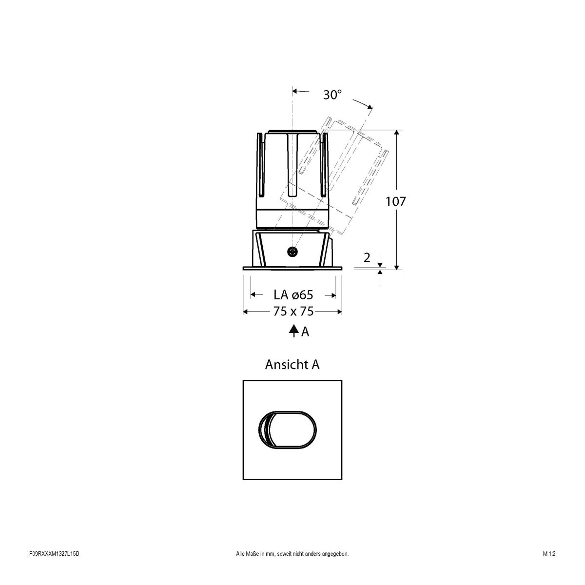 LED-Einbauleuchte modular F09RXXXM1327L15D