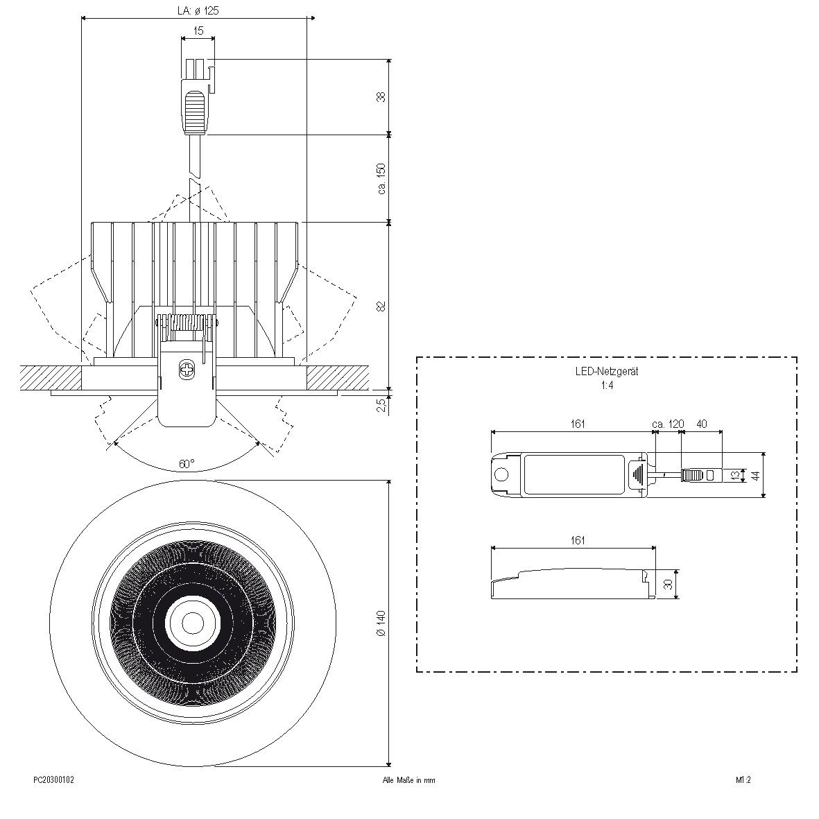 LED-Einbauleuchte PC20300102