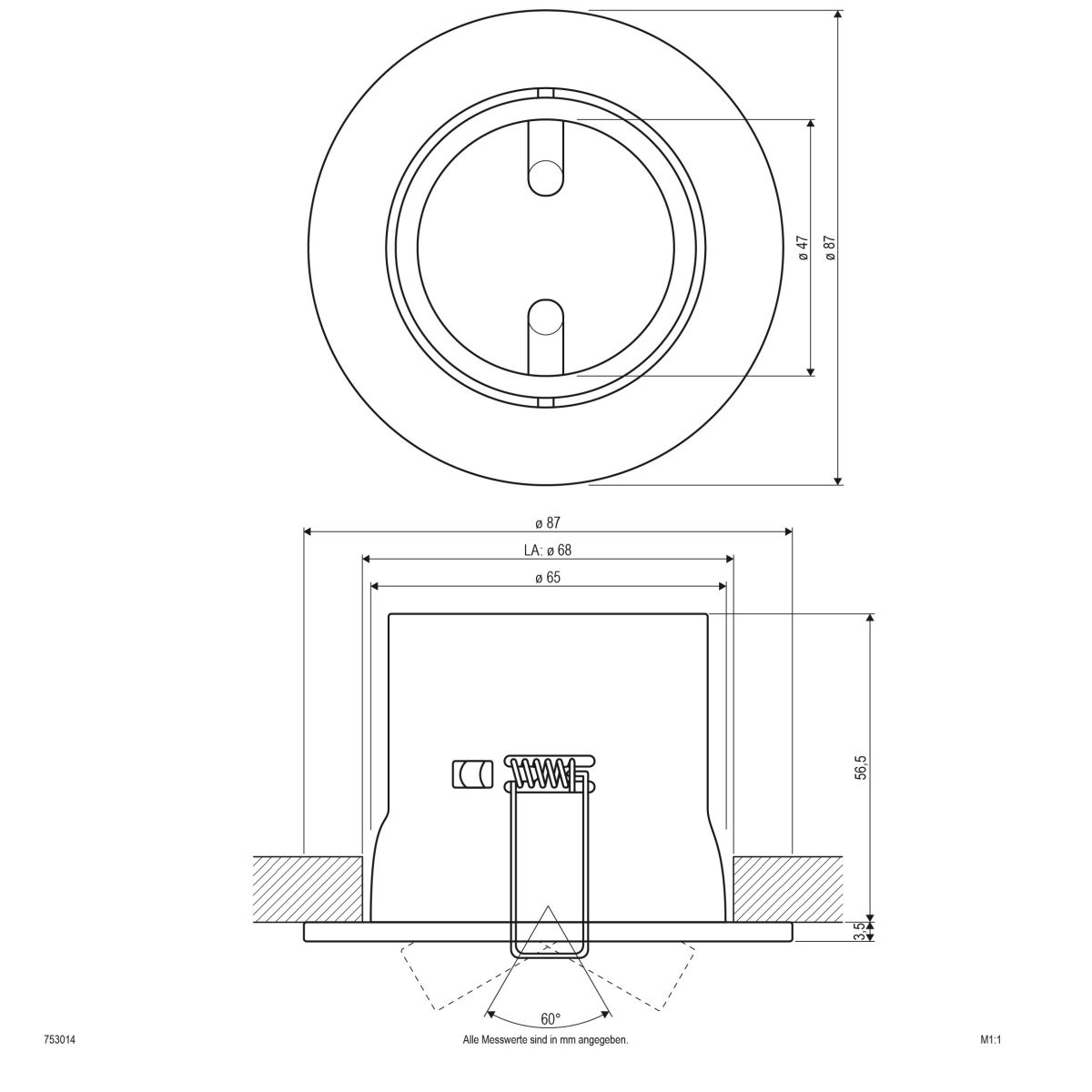 NV EB-Leuchte 753 014 chr/mt