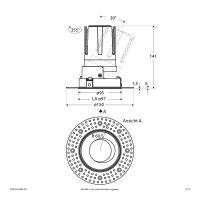 LED-Einbauleuchte modular F02R14AM1830L15D