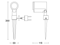 LED-Strahler ohne Sensor Spot Garden N 3000K