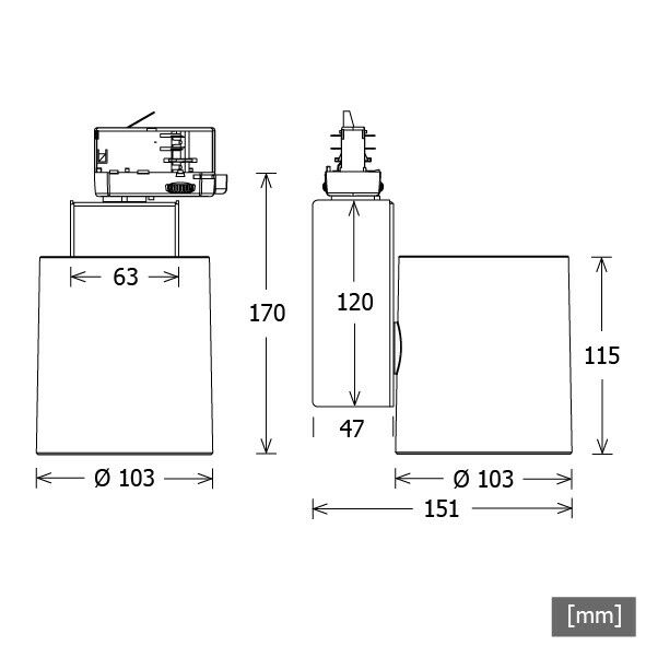 LED-Stromschienenstrahler JETT-TL 102.830.FLsi