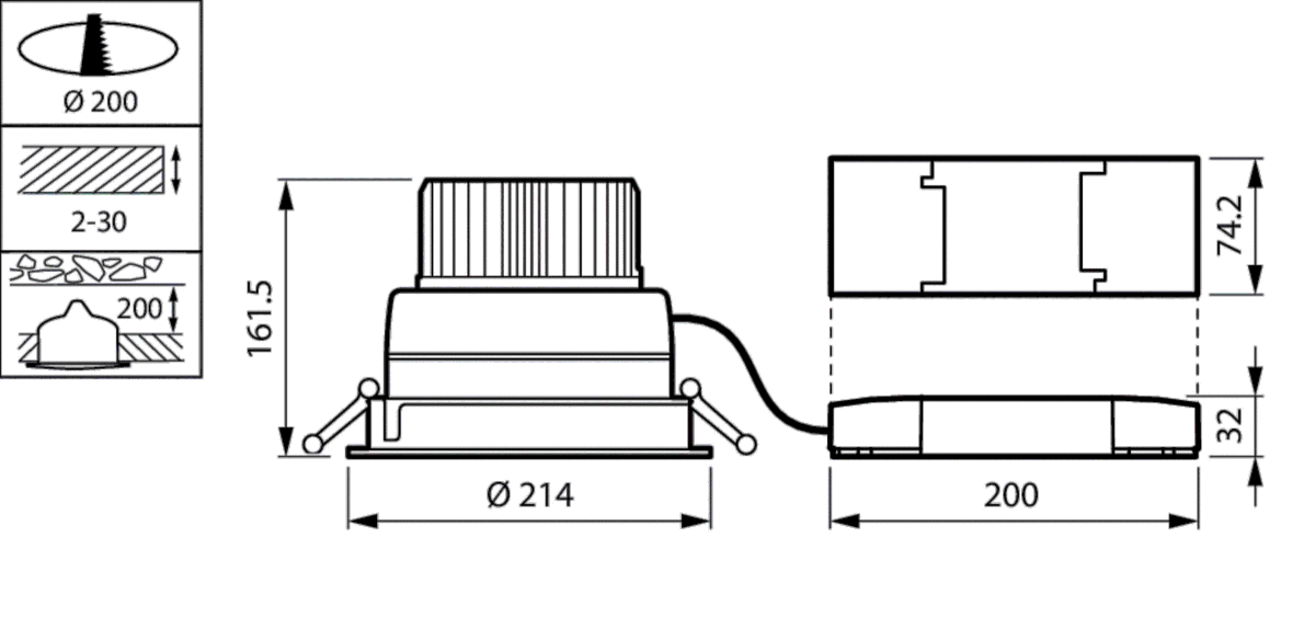 LED-Downlight DN570B LED #97032100