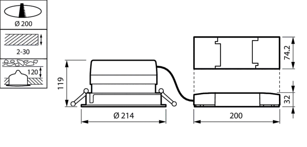 LED-Downlight DN571B LED #97000000