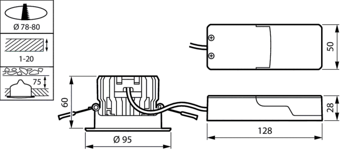 LED-Einbaustrahler RS150B LED #54830599