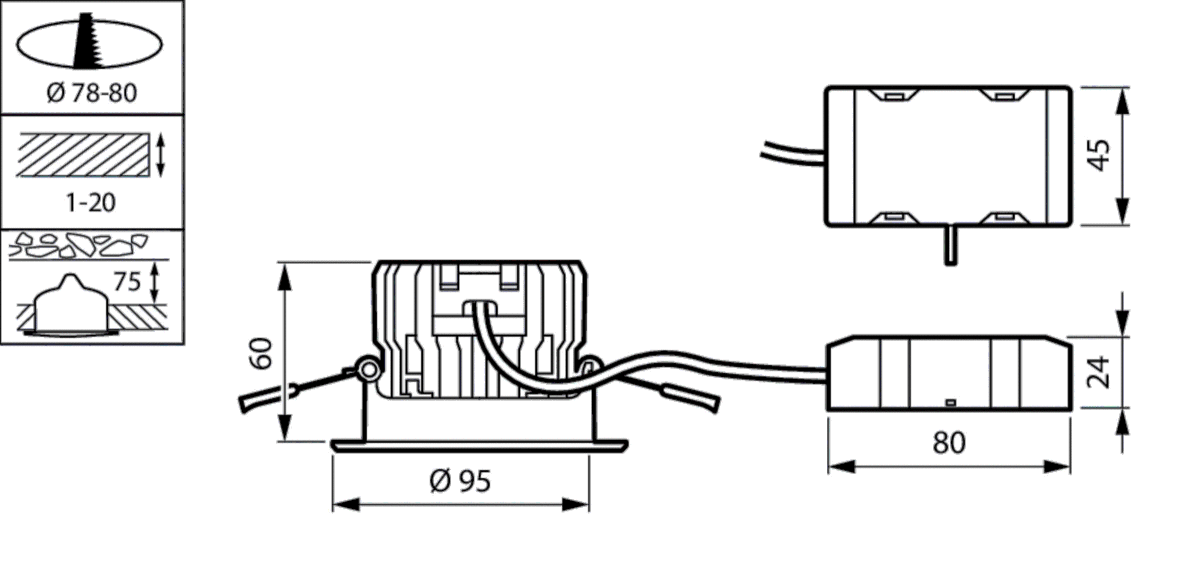 LED-Einbaustrahler RS150B LED #94167099