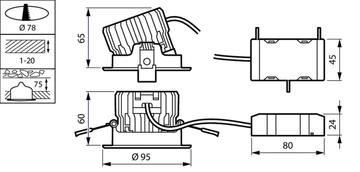 LED-Einbaustrahler RS151B LED #54812199