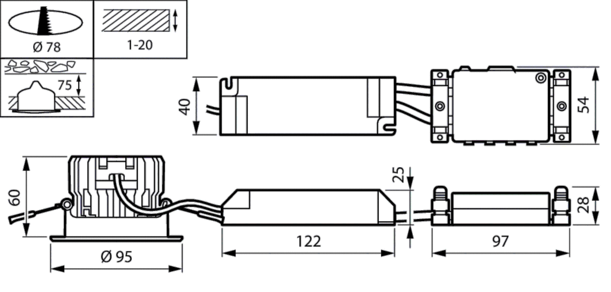 LED-Einbaustrahler RS151B LED #54824499