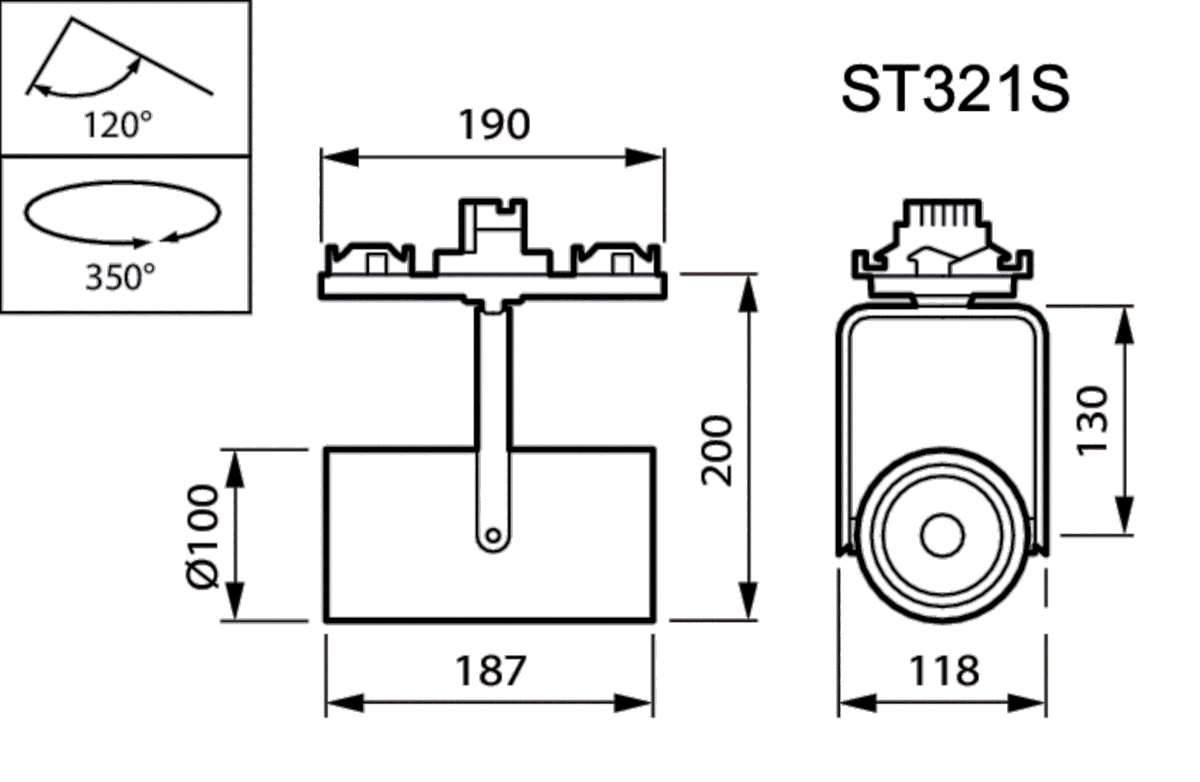 LED-Strahler f.Lichtband ST321S LED #97213400