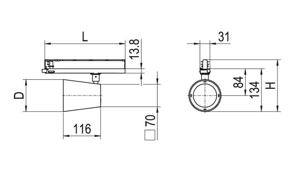 LED-Stromschienenstrahler CIRQUA-LI #0332083AQ