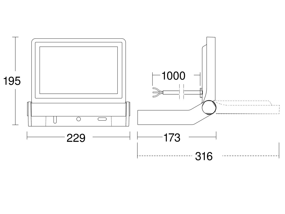 LED-Strahler ohne Sensor XLED ONE 3000K