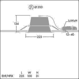 LED-Deckeneinbauleuchte CHAL3 200 #92989425