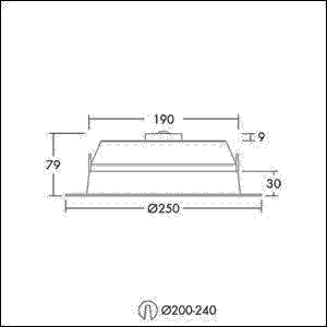 LED-Downlight AMY 200LED #96632756