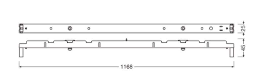 Leuchteneinsatz f.LED-Tube LN MAG BATTENT5 1168