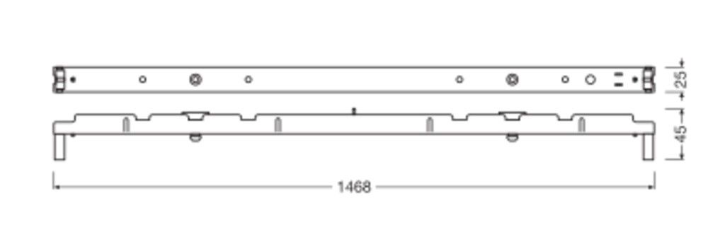 Leuchteneinsatz f.LED-Tube LN MAG BATTENT5 1468