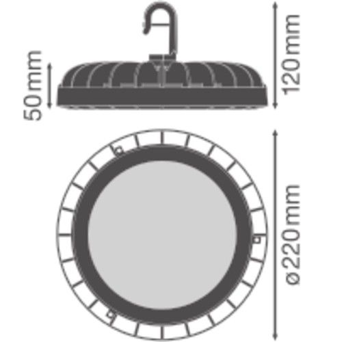 LED-Hallenleuchte HBCOMPV133W840110DEG