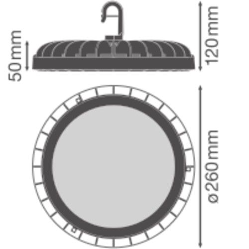 LED-Hallenleuchte HBCOMPV166W840110DEG