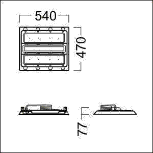 LED-Hallenleuchte CR2M17k840PCXNBLDOWH