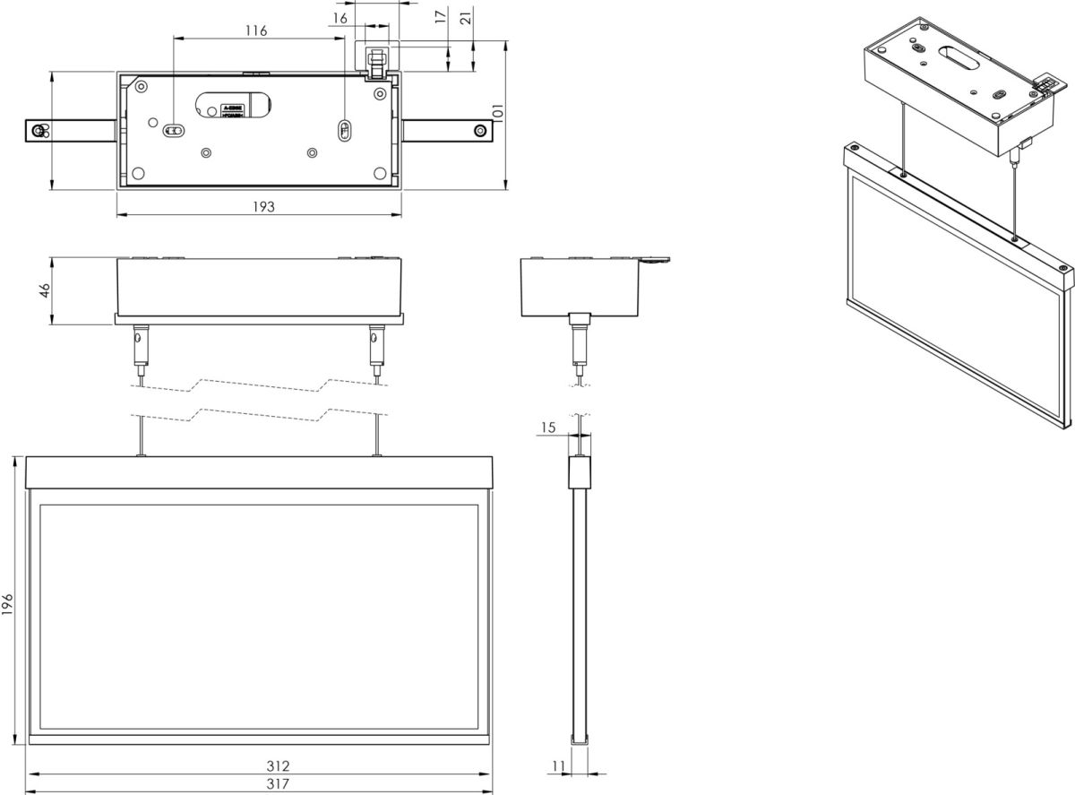 LED-Rettungszeichenleuchte AXDC401SC