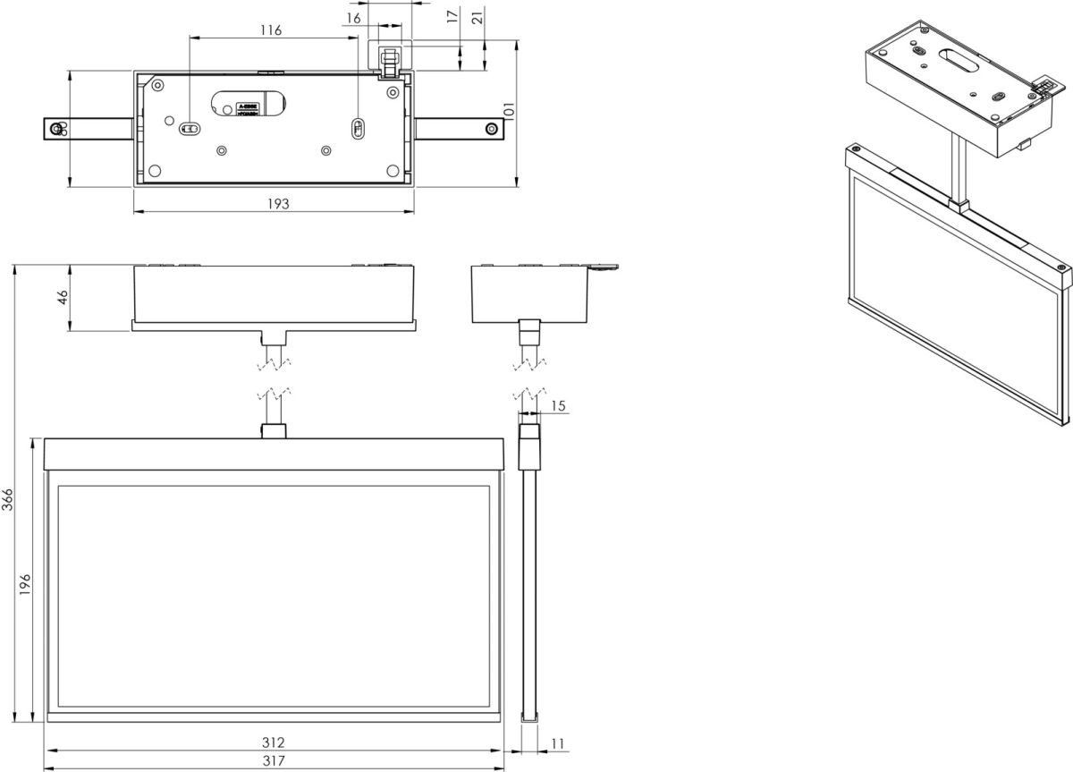 LED-Rettungszeichenleuchte AXDP401SC