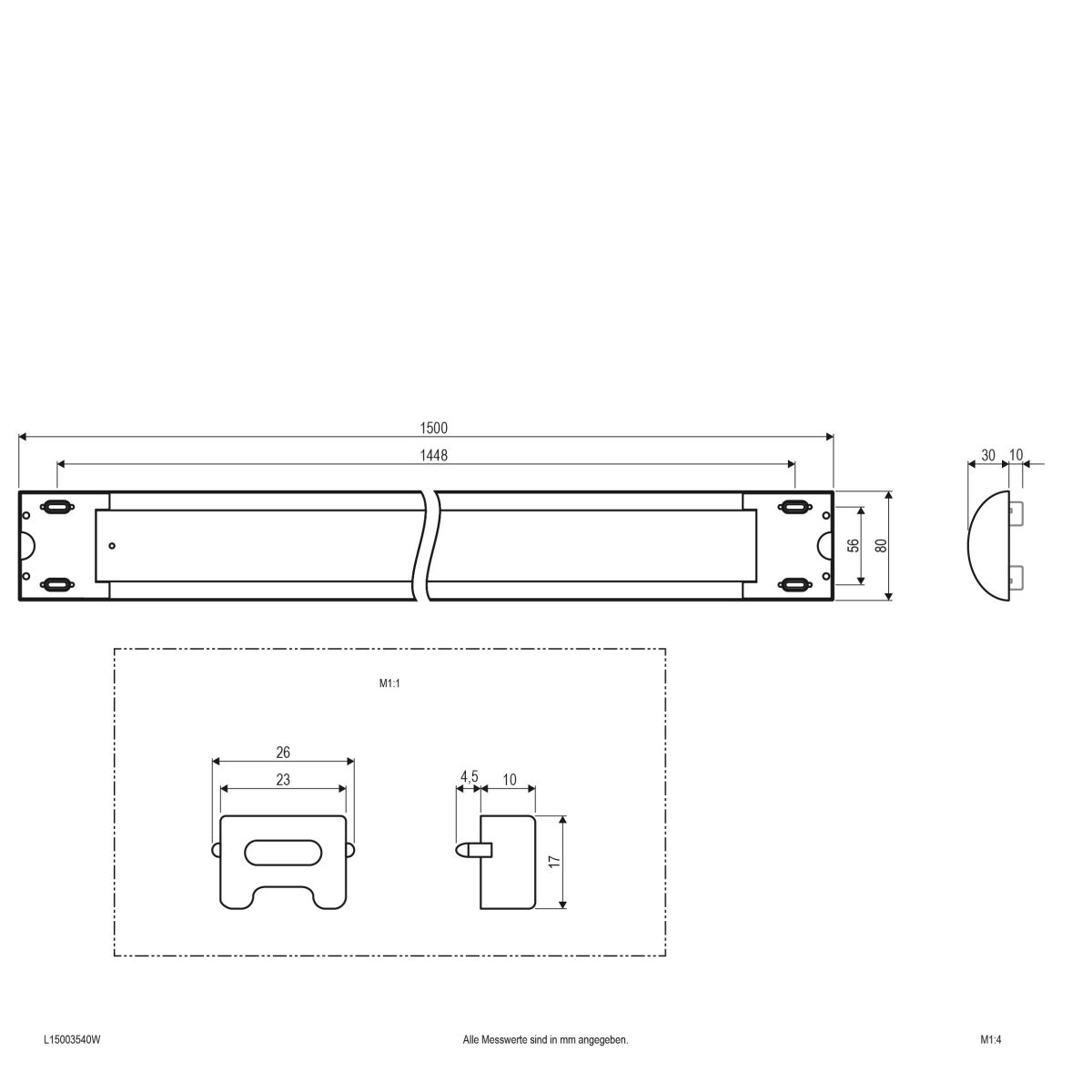 LED-Anbauleuchte L15003540W