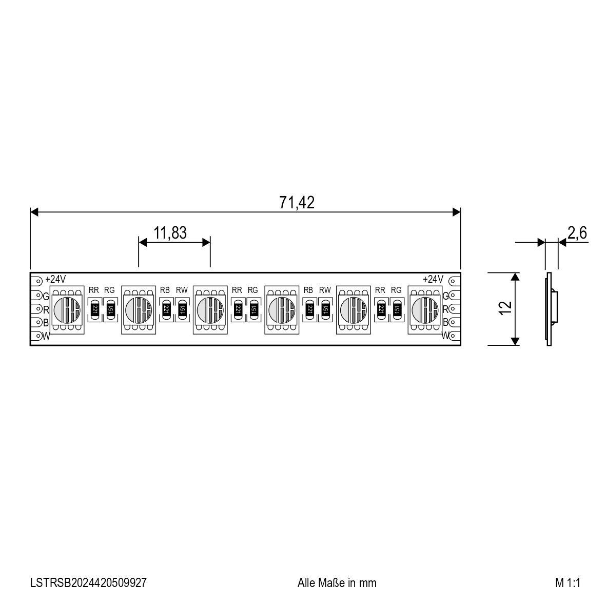 LED-Stripe IP20 5m LSTRSB2024420509927